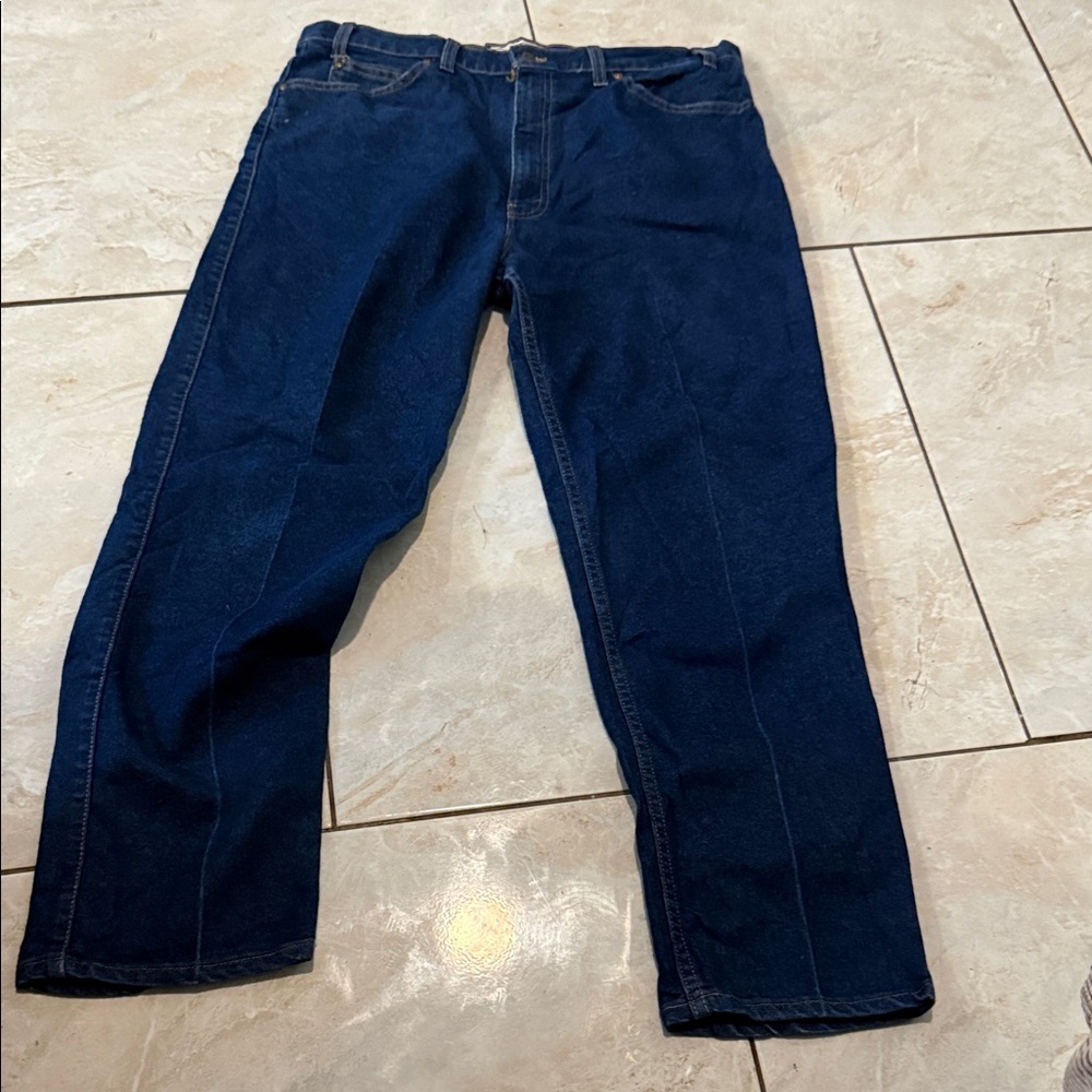 Men's Straight Fit Jeans - Deep Blue